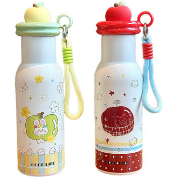 Sticlă termică cu desene animate, din oțel inoxidabil 316, izolație în vid, portabilă