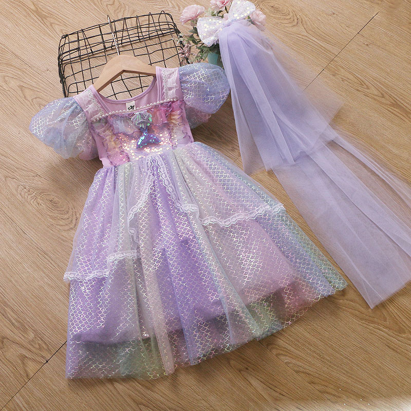 Dječja ljetna haljina princeza sa tiulom za cosplay i nastupe (uzrast 3–8 godina)