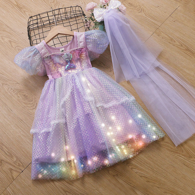 Dječja ljetna haljina princeza sa tiulom za cosplay i nastupe (uzrast 3–8 godina)