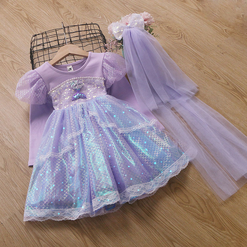 Dječja ljetna haljina princeza sa tiulom za cosplay i nastupe (uzrast 3–8 godina)
