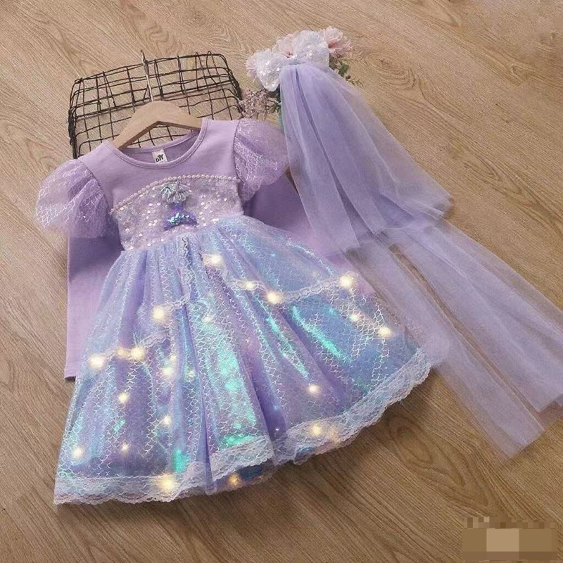 Dječja ljetna haljina princeza sa tiulom za cosplay i nastupe (uzrast 3–8 godina)