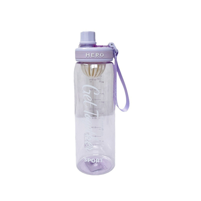 Sticlă de apă din plastic, capacitate mare, portabilă, cu filtru pentru ceai, pentru fete