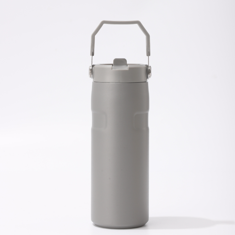 16oz Θερμός για πεζοπορία σε εξωτερικούς χώρους – 304 ανοξείδωτο ατσάλι, μπουκάλι νερού με καλαμάκι, φορητό αθλητικό ποτήρι για ποδηλασία