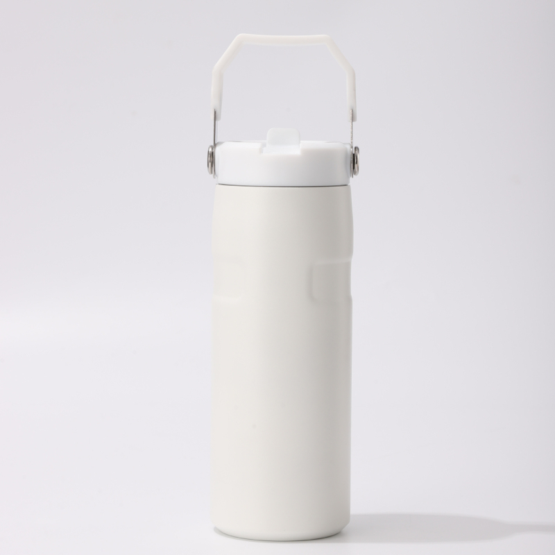 16oz Θερμός για πεζοπορία σε εξωτερικούς χώρους – 304 ανοξείδωτο ατσάλι, μπουκάλι νερού με καλαμάκι, φορητό αθλητικό ποτήρι για ποδηλασία