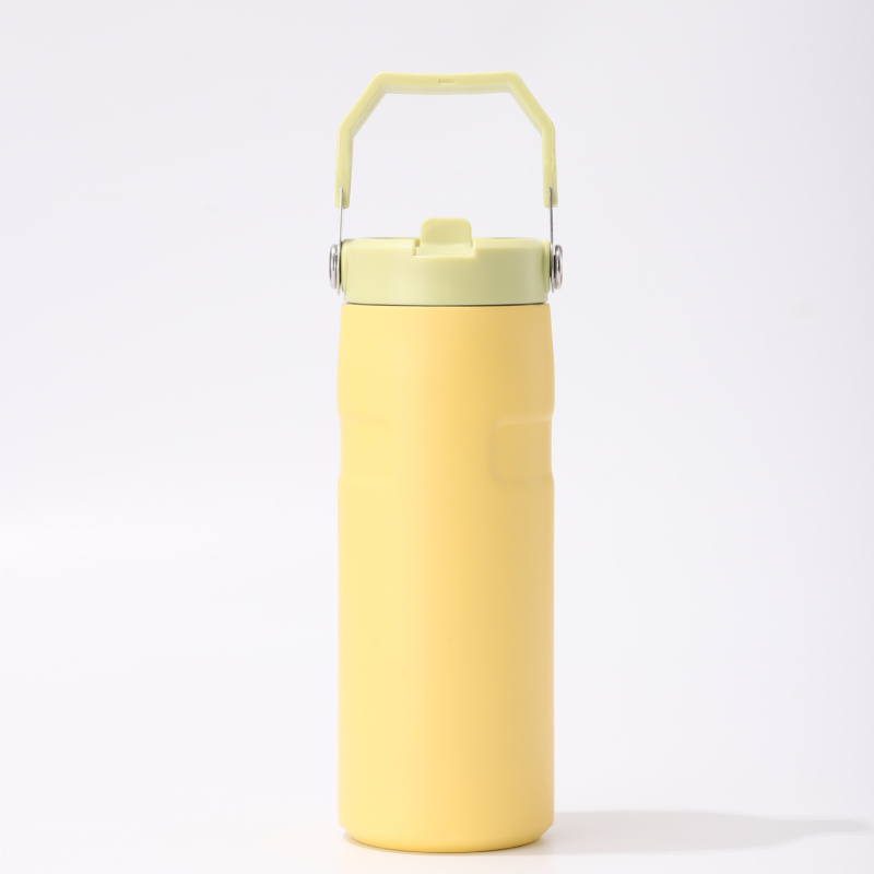 16oz Θερμός για πεζοπορία σε εξωτερικούς χώρους – 304 ανοξείδωτο ατσάλι, μπουκάλι νερού με καλαμάκι, φορητό αθλητικό ποτήρι για ποδηλασία