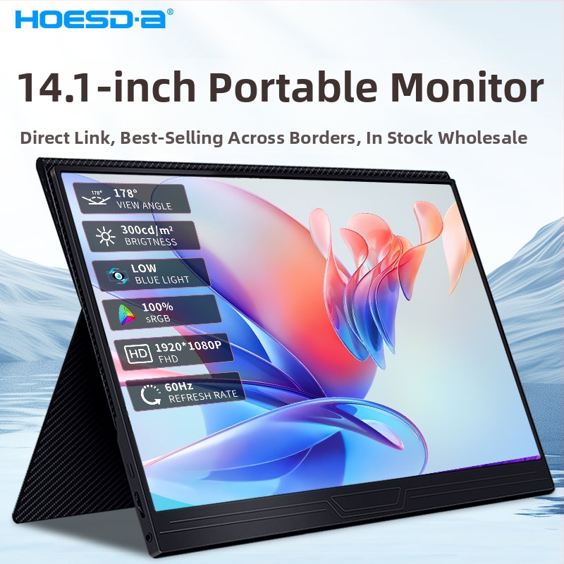 14,1-inčni IPS prijenosni monitor za laptop – vanjski zaslon, 1920x1080, 16:9, HDMI