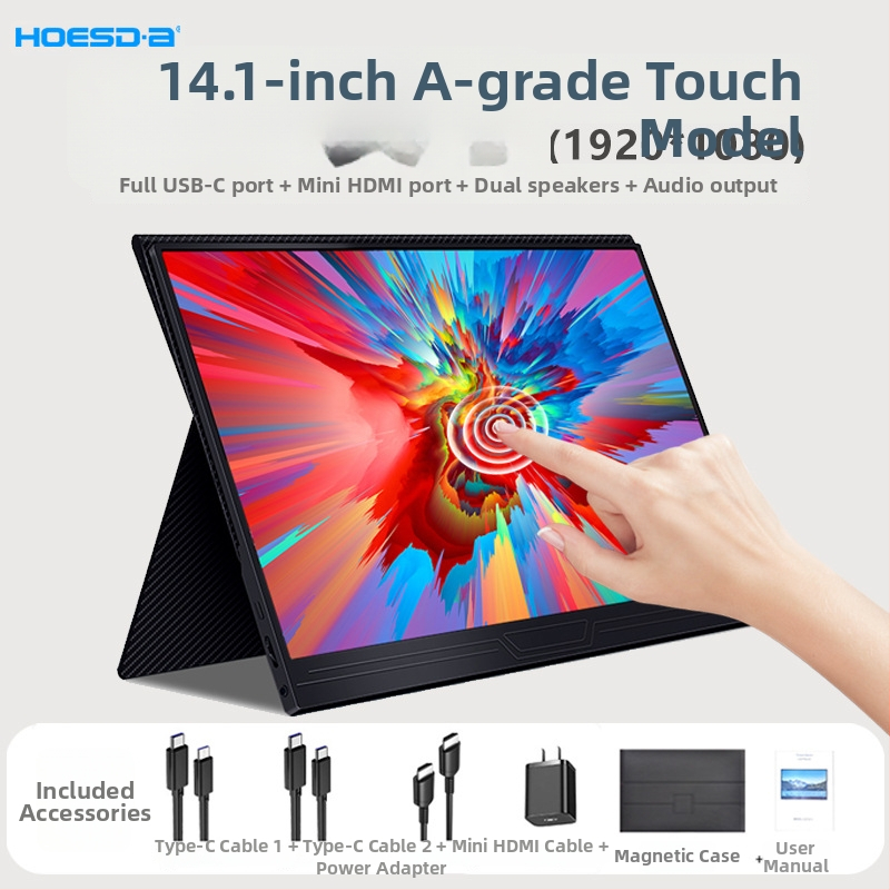 14,1-inčni IPS prijenosni monitor za laptop – vanjski zaslon, 1920x1080, 16:9, HDMI
