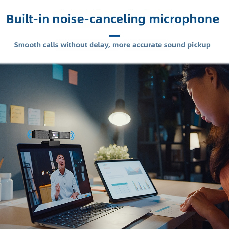 HD USB webkamera s integrovaným mikrofónom pre stolný počítač alebo domáce použitie, online hodiny, hotelové konferencie a rozpoznávanie tváre