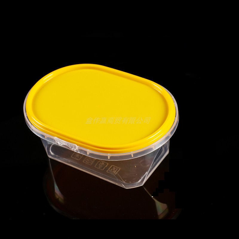 Cutie ovală de unică folosință pentru takeout, capac cu închidere, din PP, pereți groși