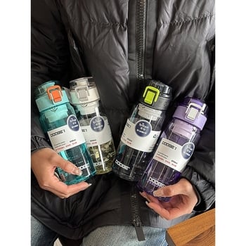 Xile recipient Tritan pentru apă – portabil, rezistent la căderi, design Camellia, din plastic