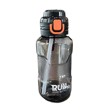 Sticlă de apă sport, cu pai, capacitate 1500 ml, Space Cup, transparentă, rezistentă la temperaturi ridicate, din PC
