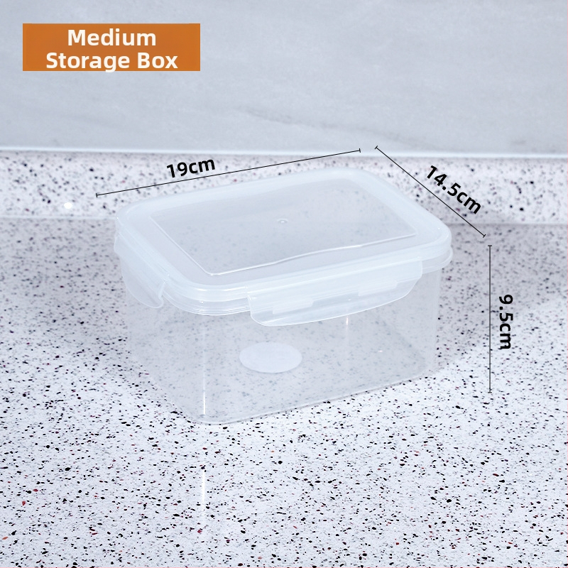 Plastična pravokutna kutija za hranu s poklopcem, za čuvanje svježine u hladnjaku
