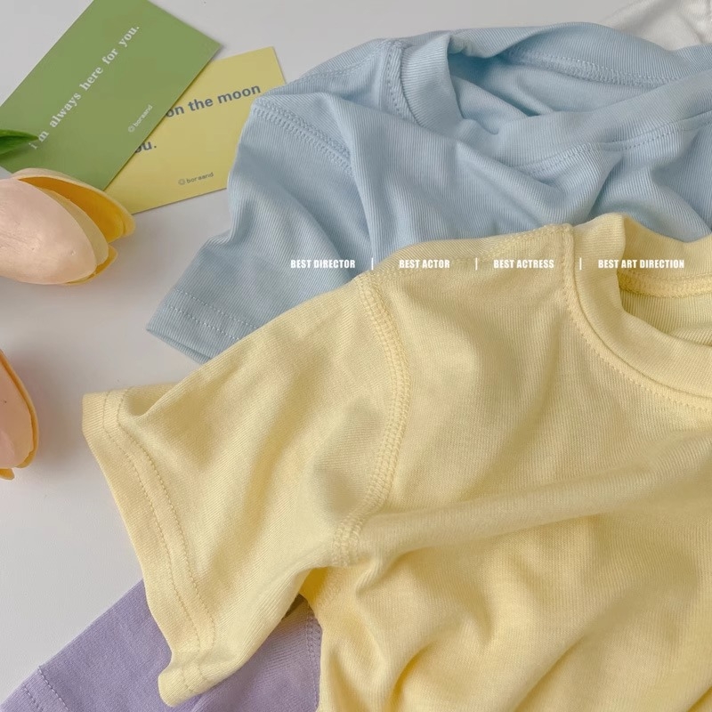 Dječji T-shirt od modalnog materijala s kratkim rukavima, jednobojan, okrugli izrez, izuzetno mekan, unisex, za djecu 3–8 godina