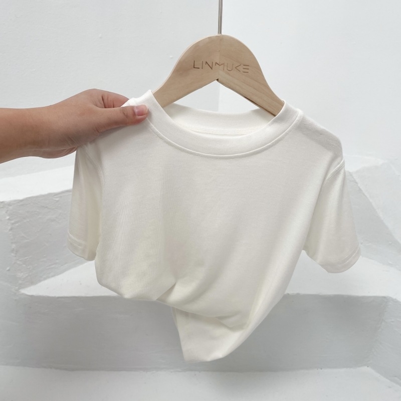 Dječji T-shirt od modalnog materijala s kratkim rukavima, jednobojan, okrugli izrez, izuzetno mekan, unisex, za djecu 3–8 godina