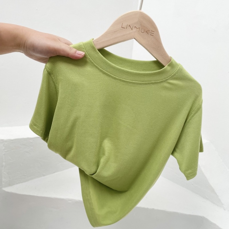 Dječji T-shirt od modalnog materijala s kratkim rukavima, jednobojan, okrugli izrez, izuzetno mekan, unisex, za djecu 3–8 godina