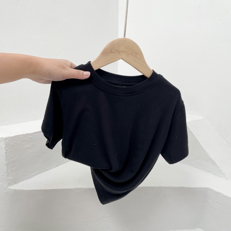 Dječji T-shirt od modalnog materijala s kratkim rukavima, jednobojan, okrugli izrez, izuzetno mekan, unisex, za djecu 3–8 godina