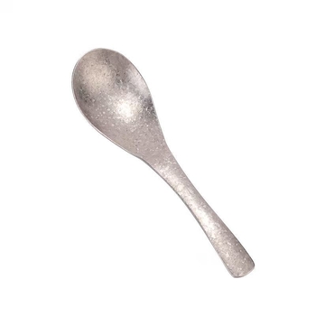 Lingură din titan pur, cu model de piatră în formă de inel și finisaj cristalin de gheață, cupă adâncă pentru supă, lingură de restaurant, lingură coreeană de desert