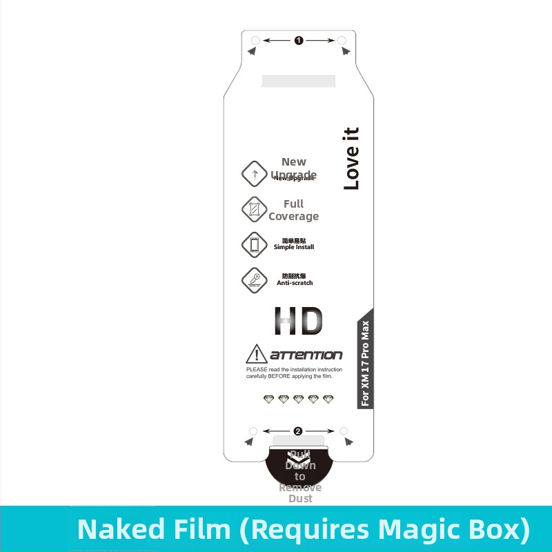 Hydrogel ochranný film na displej pre Xiaomi 17 Pro – zakrivený displej, predná fólia, HD, mikrokrystalický film