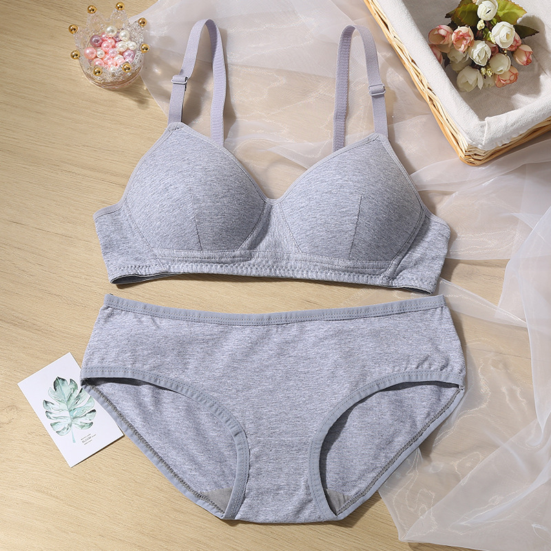 Pamukasti djevojčice set donjeg rublja, grudnjak bez žice, prozračan, lagano oblikovanje, za tinejdžerice 13–18 godina.