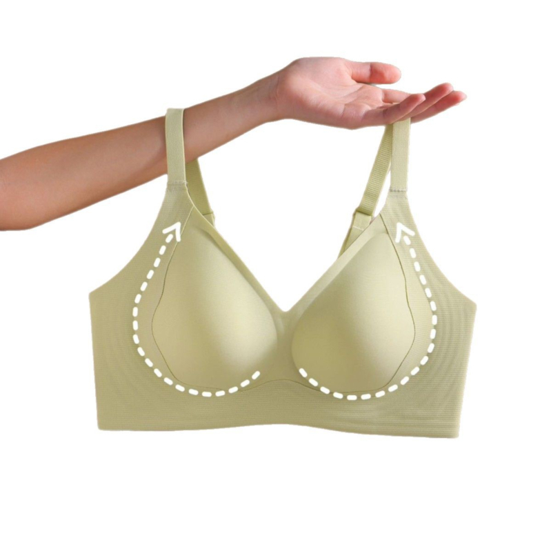3305 Udoban bešivni latex grudnjak za male grudi, prozračan, s mekanom podrškom i podizanjem, bez žica