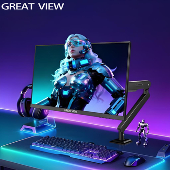 GreatView 27-inčni IPS LCD monitor, 75/100 Hz, 1920x1080, 2 ms, 16:9, HDR10+, HDMI i USB