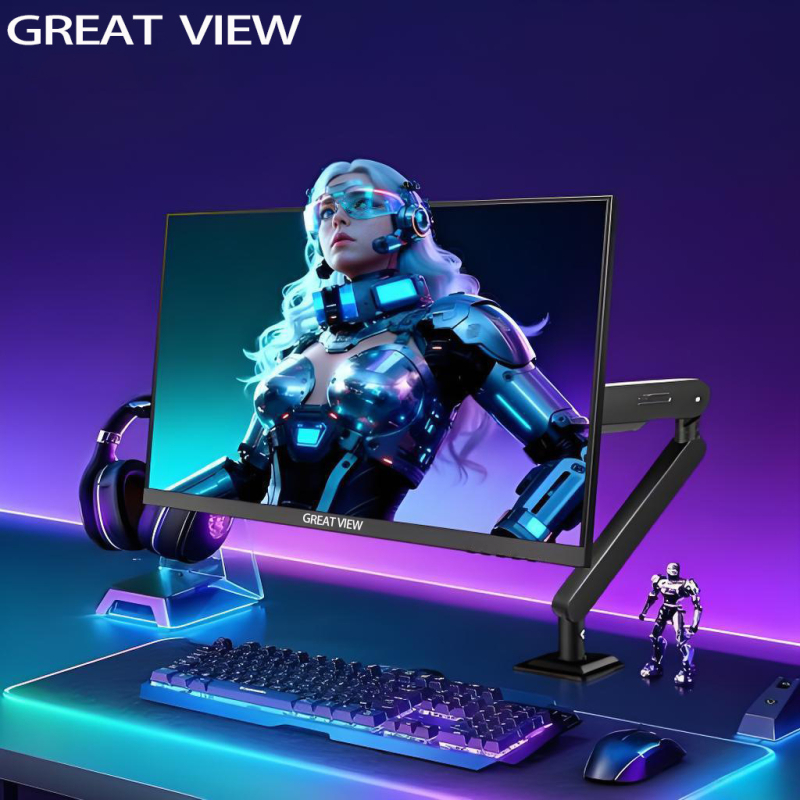 GreatView 27-inčni IPS LCD monitor, 75/100 Hz, 1920x1080, 2 ms, 16:9, HDR10+, HDMI i USB