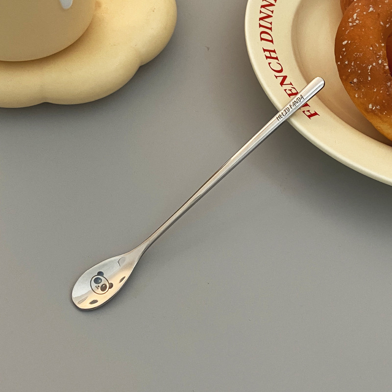 Lingură de cafea din oțel inoxidabil 304, mâner lung, amestec pentru băuturi, formă de picătură de apă, cadou elegant pentru casă