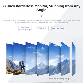 Bez rámu herný monitor 22–32 palcov, 1080p, 75 Hz, IPS, HDMI/VGA, priemyselné použitie