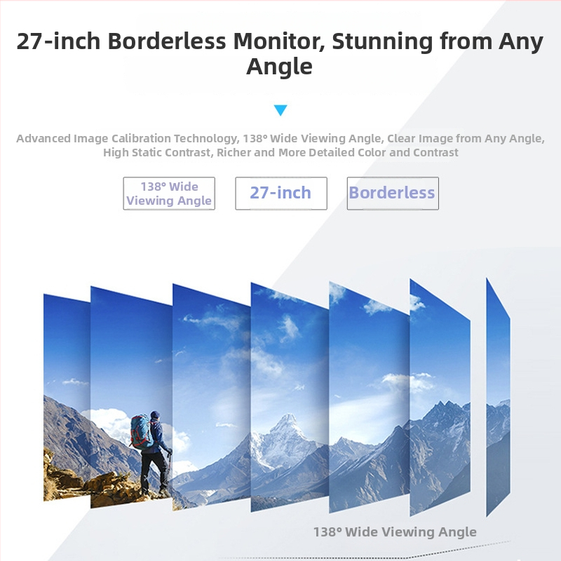 Bez rámu herný monitor 22–32 palcov, 1080p, 75 Hz, IPS, HDMI/VGA, priemyselné použitie