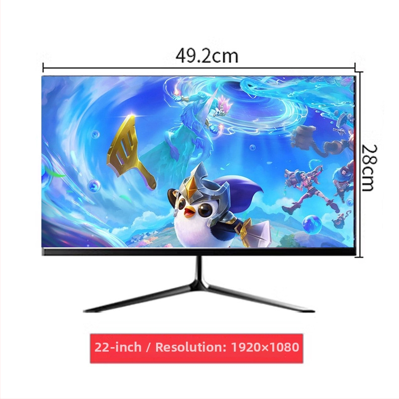 Bez rámu herný monitor 22–32 palcov, 1080p, 75 Hz, IPS, HDMI/VGA, priemyselné použitie