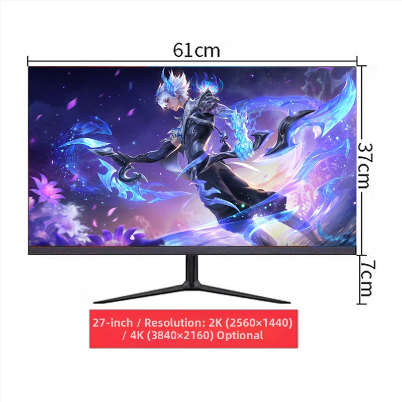 Bez rámu herný monitor 22–32 palcov, 1080p, 75 Hz, IPS, HDMI/VGA, priemyselné použitie