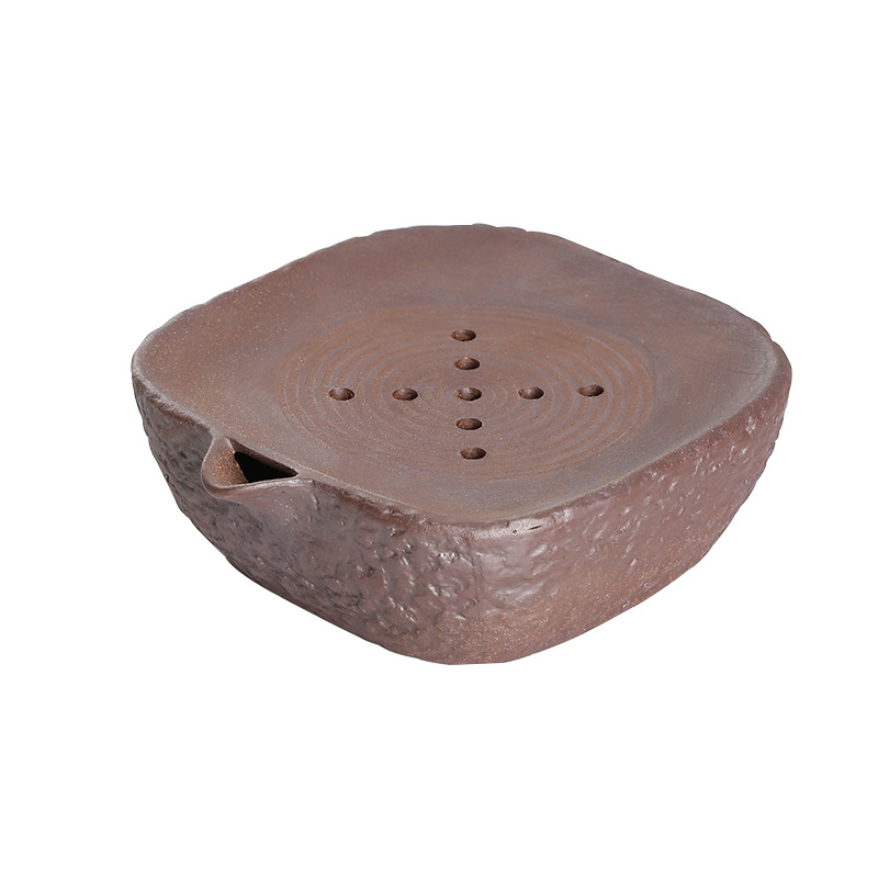 Suport pentru ceainic din ceramică, lut neglazurat, cu rezervor de apă, accesorii pentru ceai, 500 ml