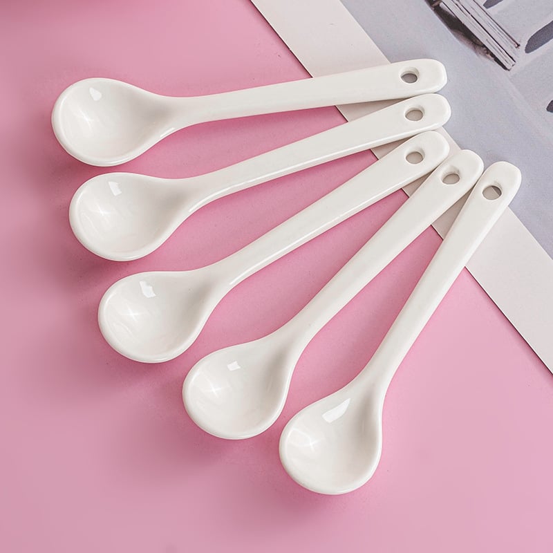 Linguriță ceramică mini pentru condimente și scoaterea din borcane