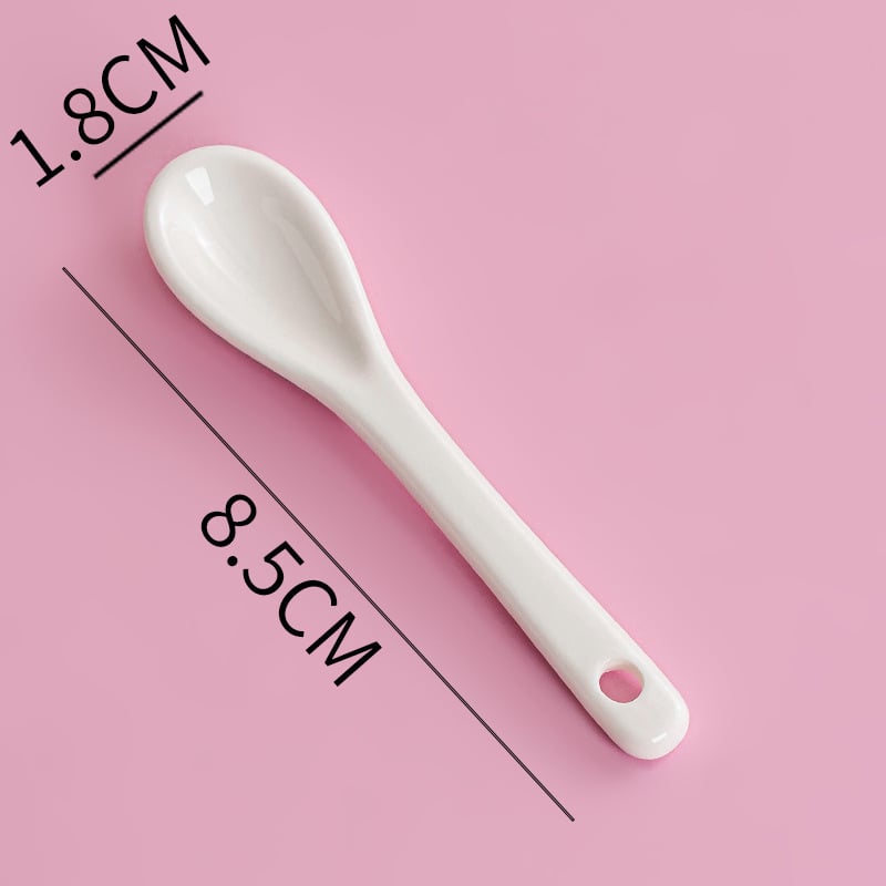 Linguriță ceramică mini pentru condimente și scoaterea din borcane