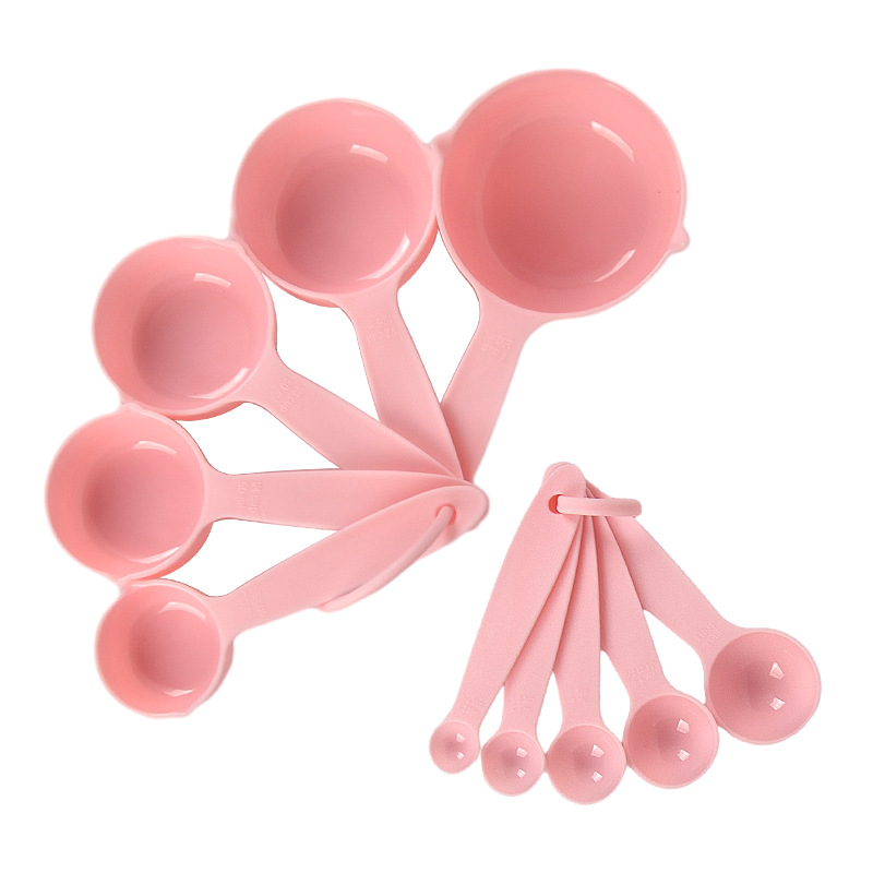Set plastic de linguri și cupe de măsurat pentru cofetărie, prăjituri DIY și pudră de lapte, 10 piese, de calitate alimentară, cu gradații de măsură