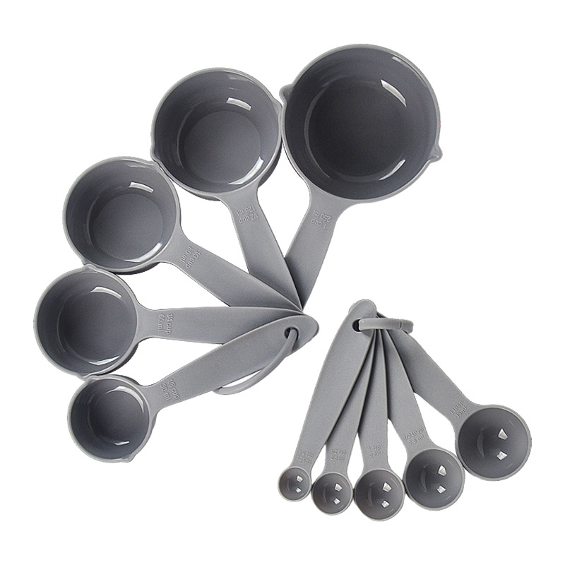 Set plastic de linguri și cupe de măsurat pentru cofetărie, prăjituri DIY și pudră de lapte, 10 piese, de calitate alimentară, cu gradații de măsură