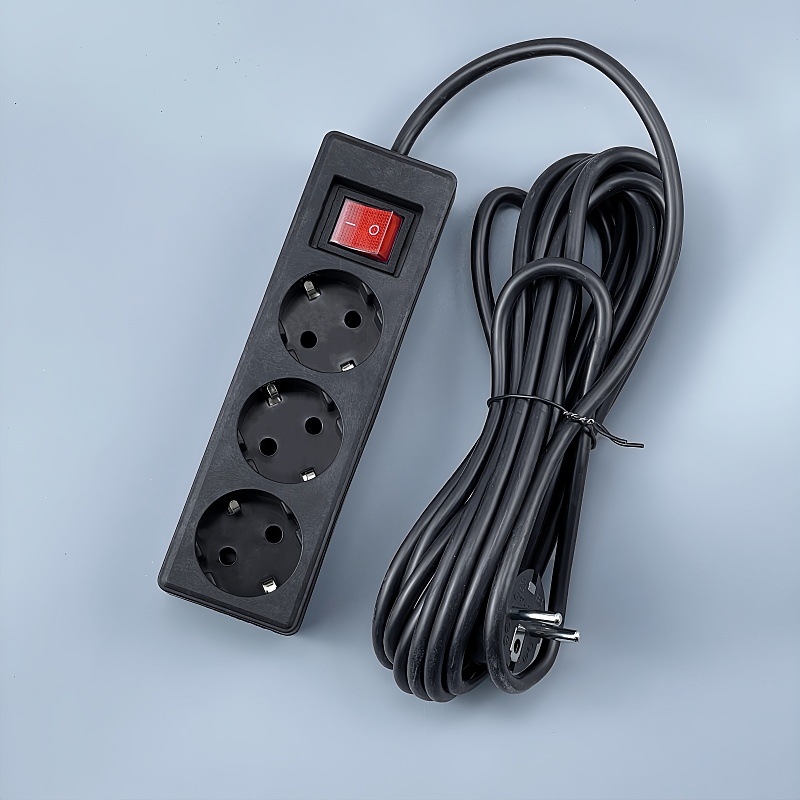 Produžni kabel europskog stila sa prekidačem, njemački utikač, GS/CE certifikat