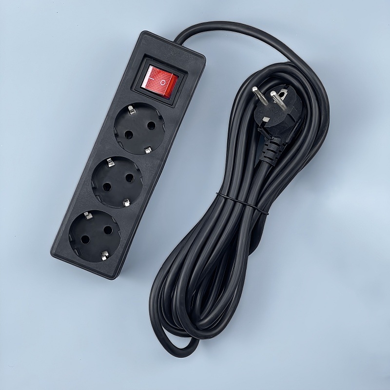 Produžni kabel europskog stila sa prekidačem, njemački utikač, GS/CE certifikat