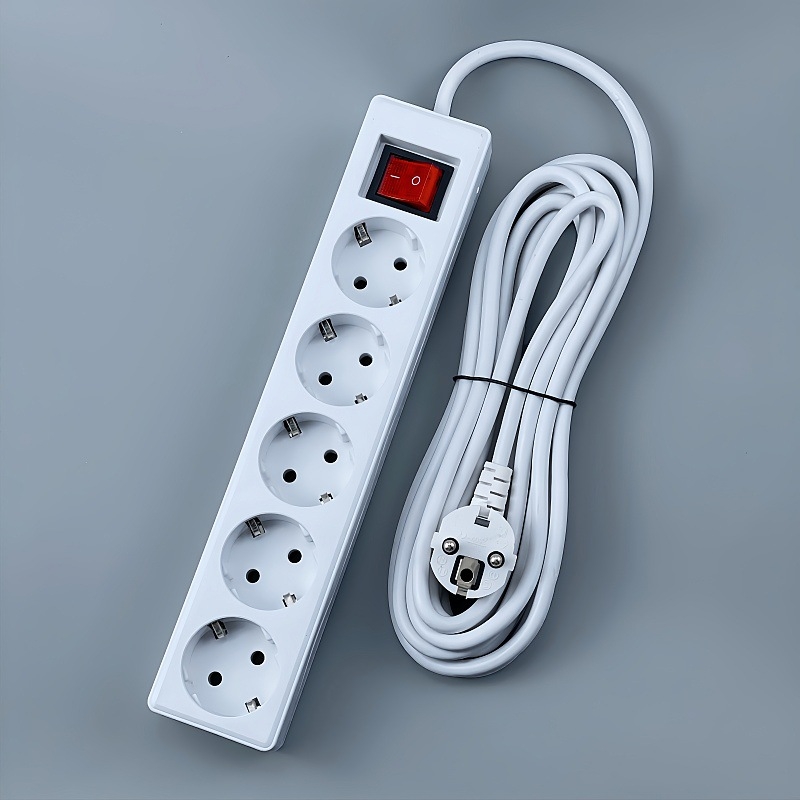 Produžni kabel europskog stila sa prekidačem, njemački utikač, GS/CE certifikat