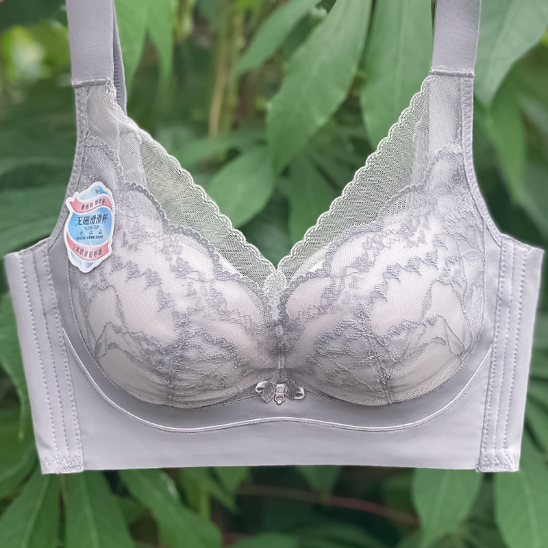 Modalno donje rublje za male grudi, prozračna ljetna čipka, seksi i udobno, bočno skupljanje dojki, podizanje i podesiva podrška