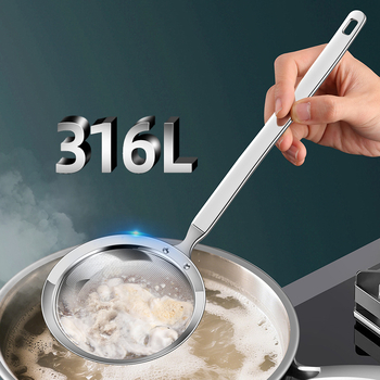 Lingură de spumare din oțel inoxidabil 316 cu sită fină pentru bucătărie