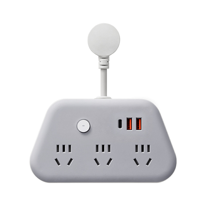 Jiatong Uredsko produžno priključak s digitalnim zaslonom i USB-om, Novi nacionalni standard, 10A, 220-250V, kabel, zaštita od preopterećenja