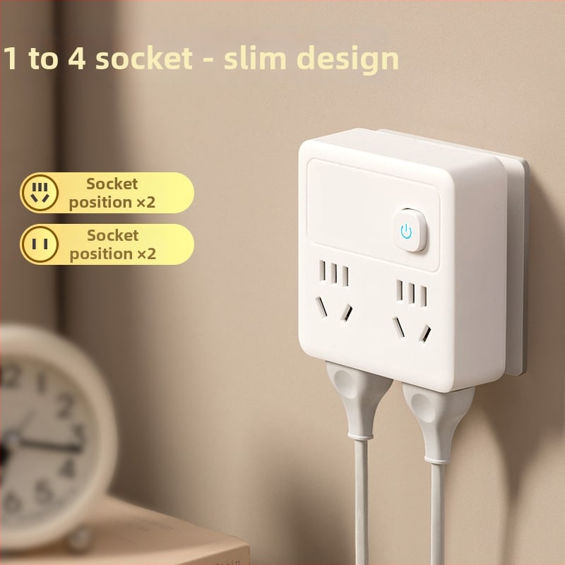 Jiatong Uredsko produžno priključak s digitalnim zaslonom i USB-om, Novi nacionalni standard, 10A, 220-250V, kabel, zaštita od preopterećenja
