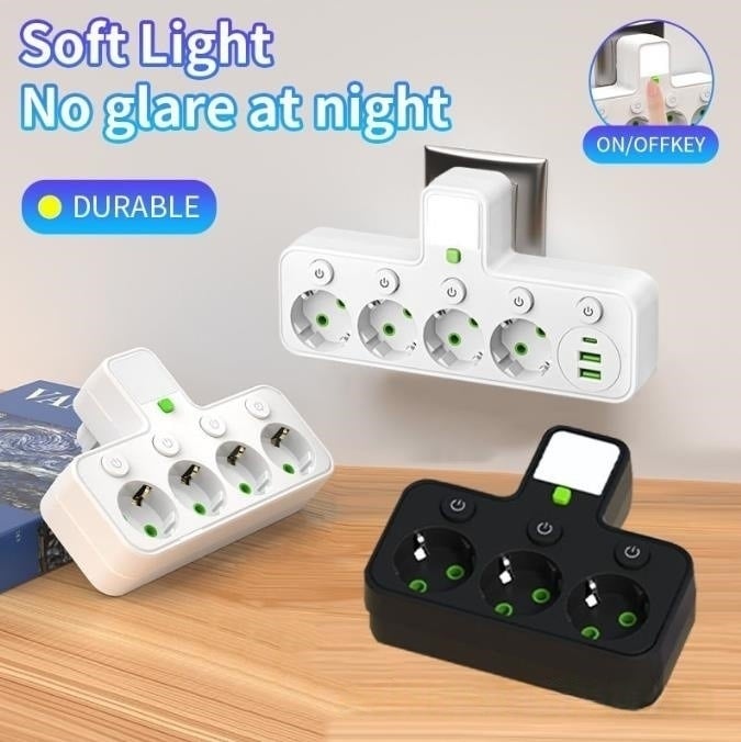 USB pametni produžni kabel s europskom utičnicom, pretvarač 1-3/1-4/1-5