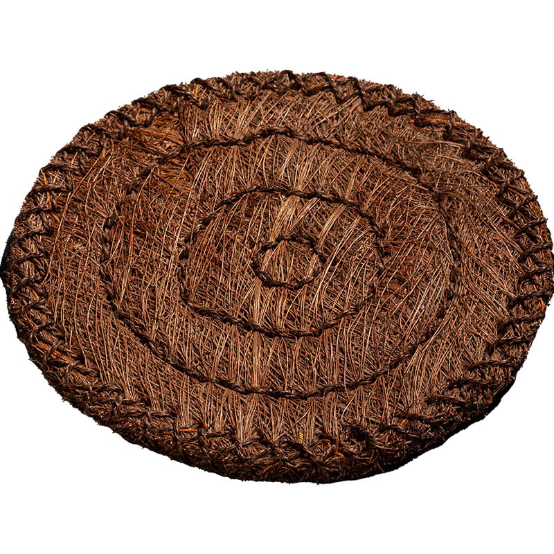 Suport din lemn pentru ceai și ceașcă, design vintage țesut, covoraș absorbant cu izolație termică