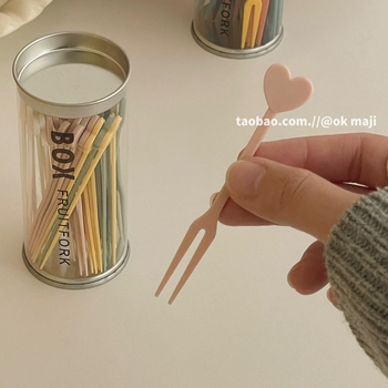 Furculițe creative pentru fructe cu borcan de depozitare – furculițe din plastic de unică folosință pentru fructe, gustări, prăjituri și deserturi
