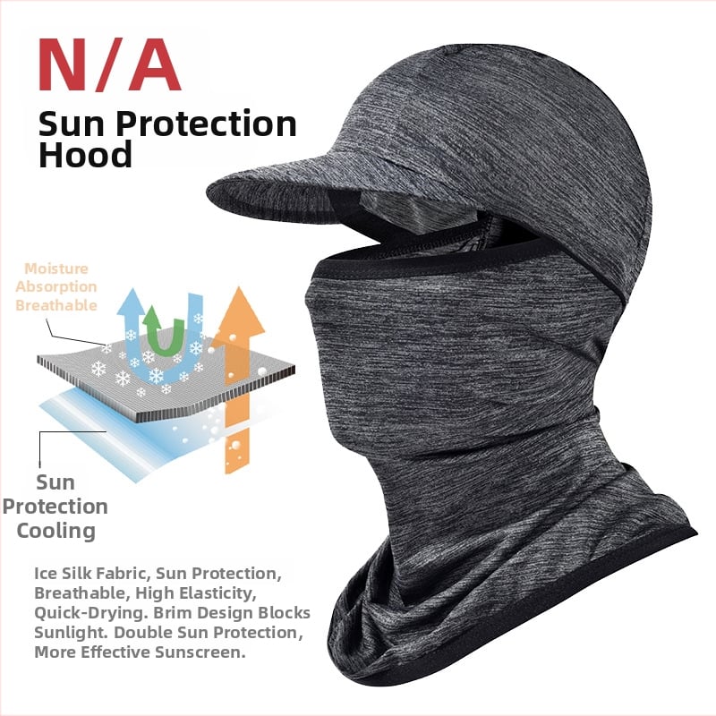 Ljetna maska za lice od ice silk-a sa šiltom, za vožnju i ribolov – zaštita od sunca, unisex