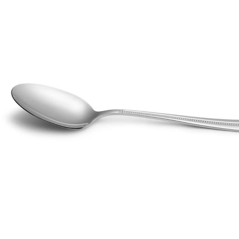 Set de tacâmuri din oțel inoxidabil, 4 piese, model cu puncte perlate, stil retro european, oțel inoxidabil 304, cuțit, furculiță, lingură și cuțit pentru steak