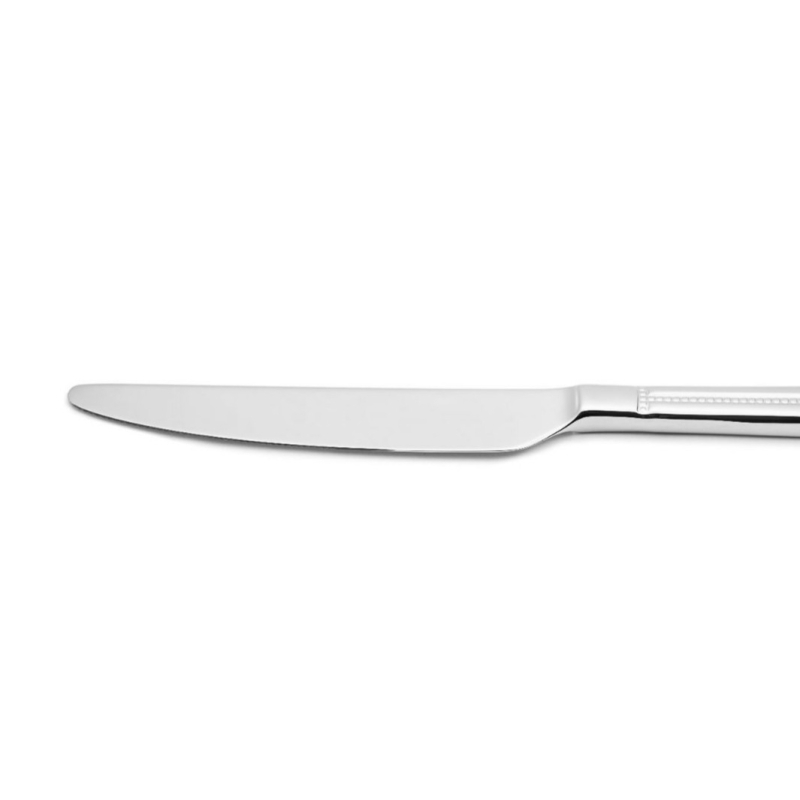 Set de tacâmuri din oțel inoxidabil, 4 piese, model cu puncte perlate, stil retro european, oțel inoxidabil 304, cuțit, furculiță, lingură și cuțit pentru steak