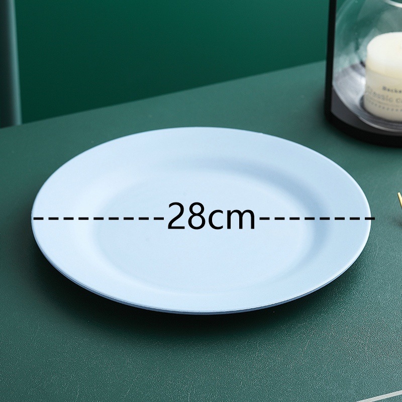 Farfurie de 28 cm din fibre de grâu și polipropilenă, capacitate mare, pentru steak, pizza, fructe și mese, uz casnic